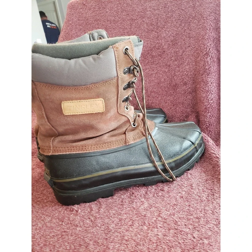 Tingley Thermo-lite Insulated Winter Waterproof Bottom Boots Size 11 Black Brown